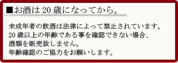 お酒は20歳になってから